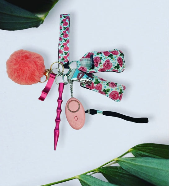 Pink Roses Keychain